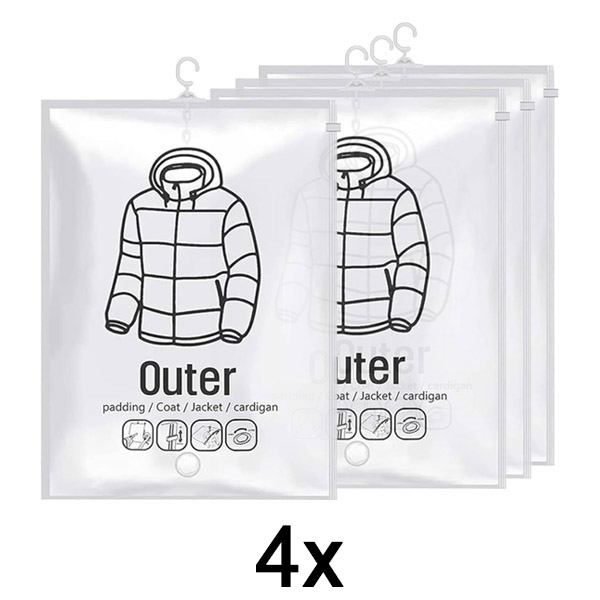 1x Pakabinami vakuuminiai laikymo maišai – (4 vnt.) | VACUHANG